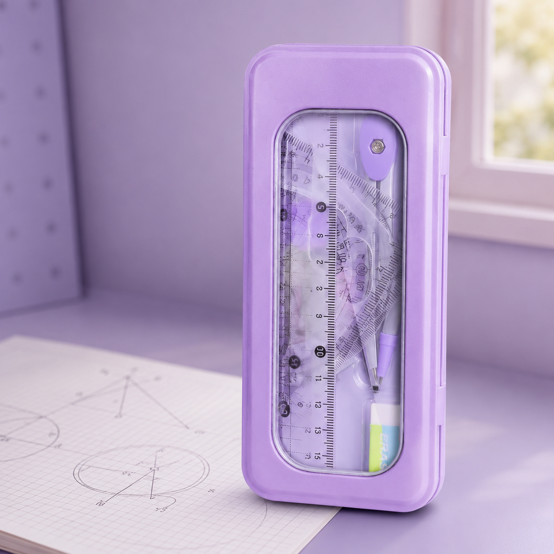 8 Piece Compass and Ruler Set for Students