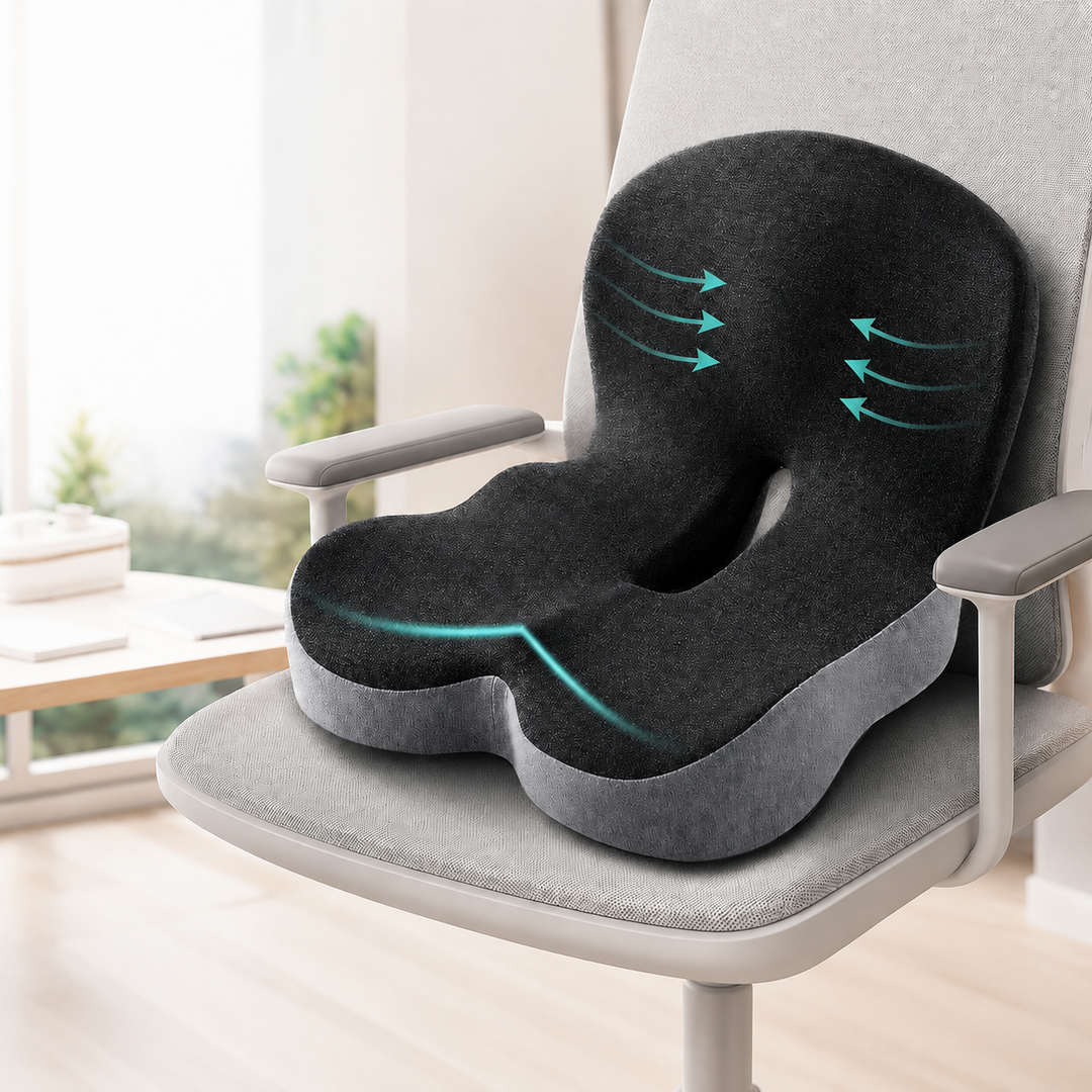 Memory Foam Lumbar Support Cushion Car Seat Office Chair Back Support Pillow