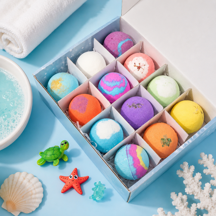 Kids Bath Bombs Hidden Surprise Bubble Bath Toys Holiday Gift Set