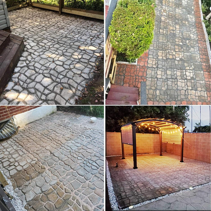 Concrete Paving Molds Stepping Stone Walk Path Maker 2 Pack