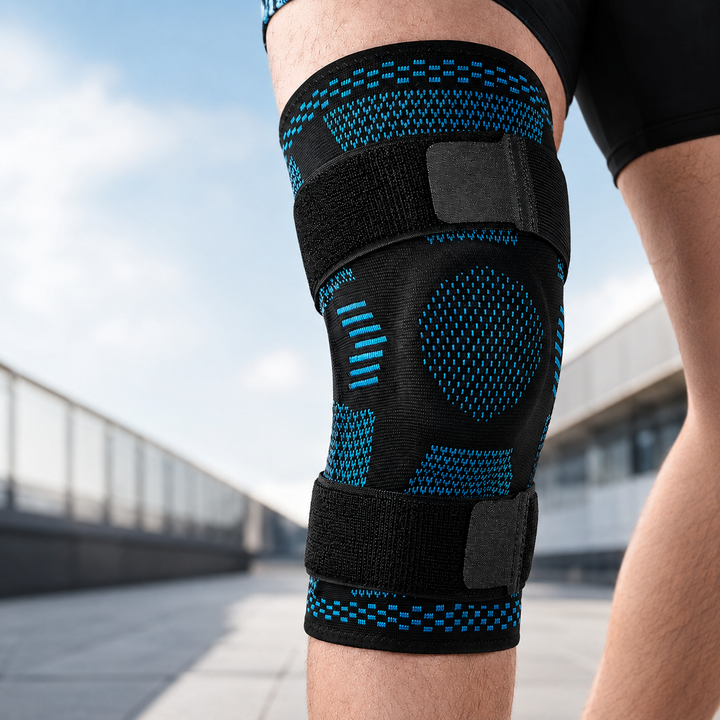 Compression Knee Brace Side Stabilizers Patella Gel Support Sleeve Sports