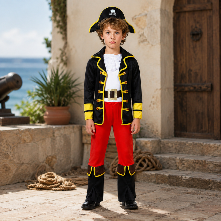 Kids Pirate Captain Costume with Hat Halloween Costume