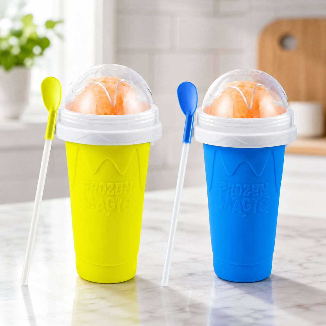 Slushy Maker Cup Portable Squeeze Bottle Quick Frozen Ice Cream Kids Gift