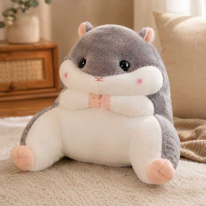 Cute Hamster Backrest Cushion Car Office Waist Support Pillow