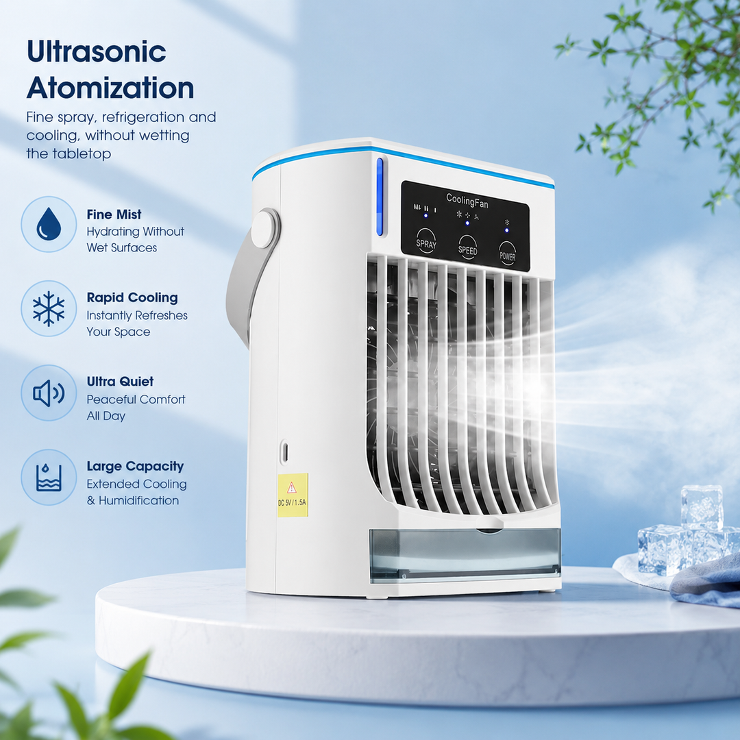 Mini Portable Air Conditioner Fan USB Evaporative Air Cooler for Car Room