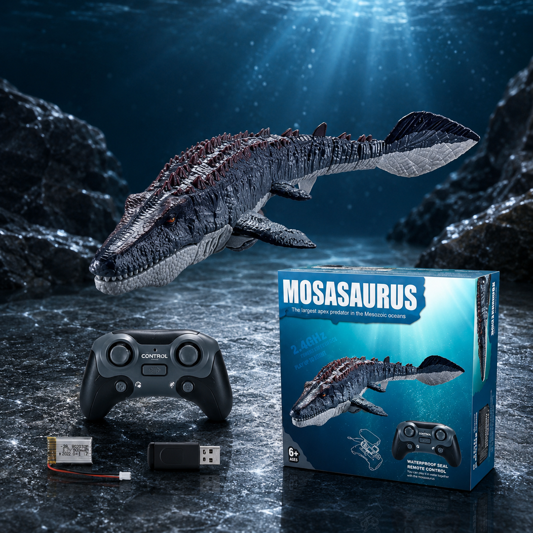 RC Mosasaurus Pool Toy Remote Control Sea Dinosaur Water Splash Outdoor Gift