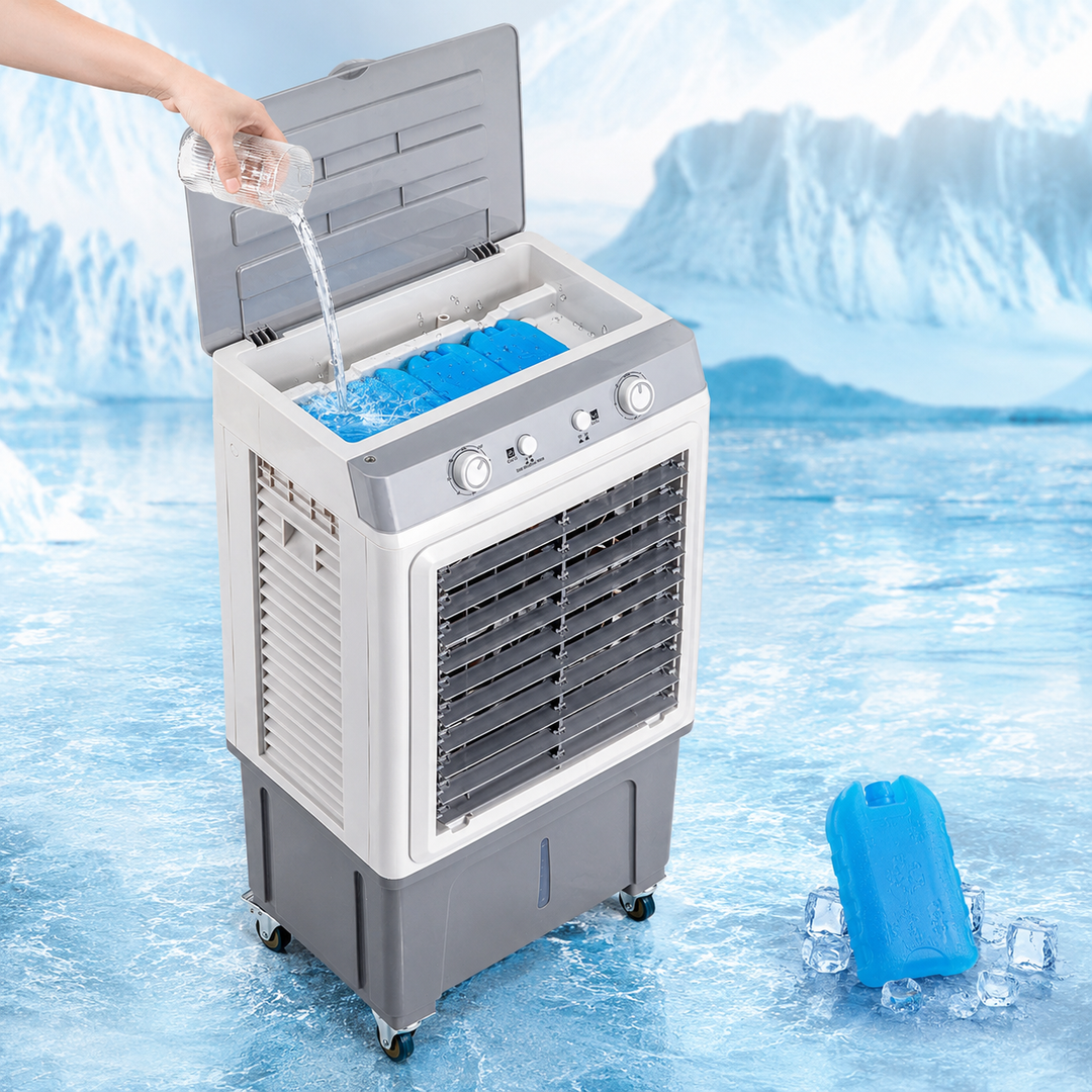 Mechanical Air Cooler Fan 4 Ice Crystals Portable Evaporative Home Office
