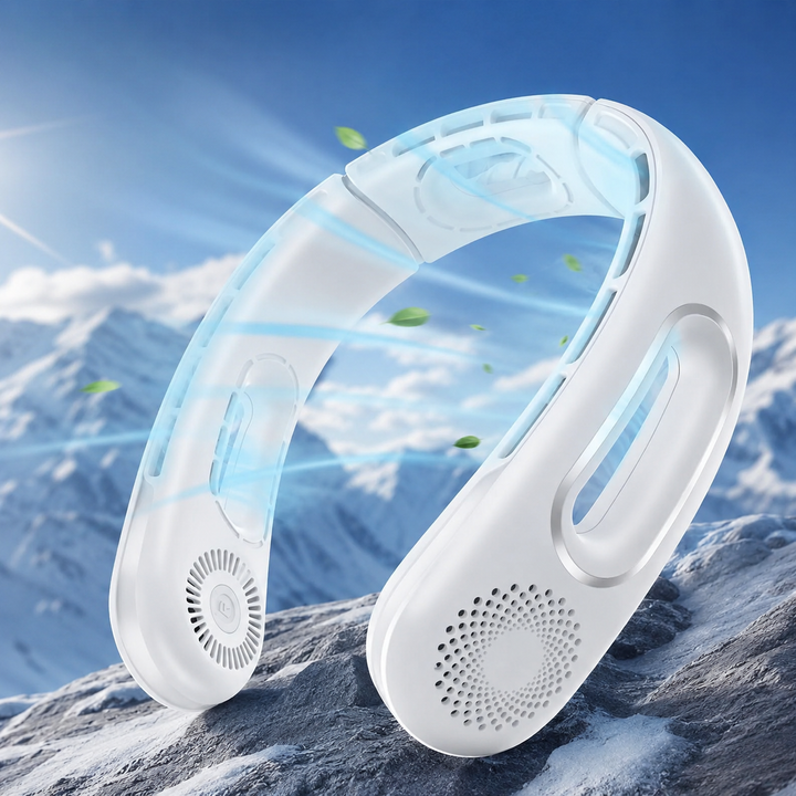 Bladeless Neck Fan 5200mAh Portable Rechargeable 4 Speed 360 Cooling Fan