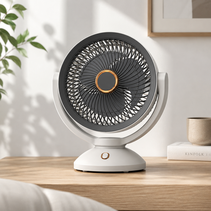 Rechargeable Portable Desk Fan USB Quiet Cooling Fan with Night Light