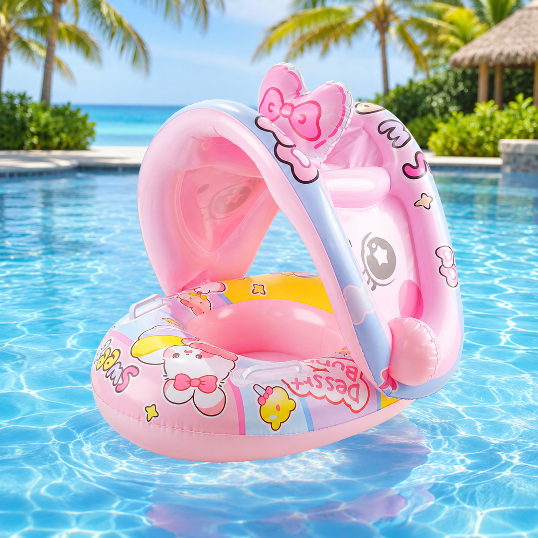 Rabbit Pool Float Summer Swim Ring Beach Kids Water Safety Pool Party