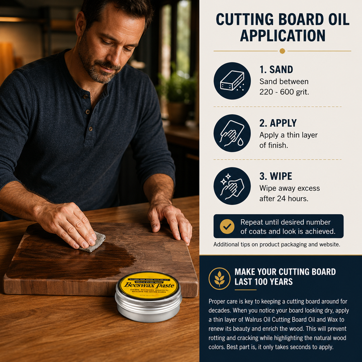 Cutting Board Wax Beeswax Wood Conditioner Polish for Butcher Block &amp; Utensils