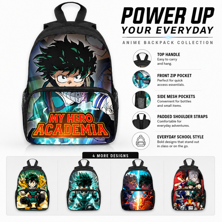 My Hero Academia Boys School Laptop Backpack
