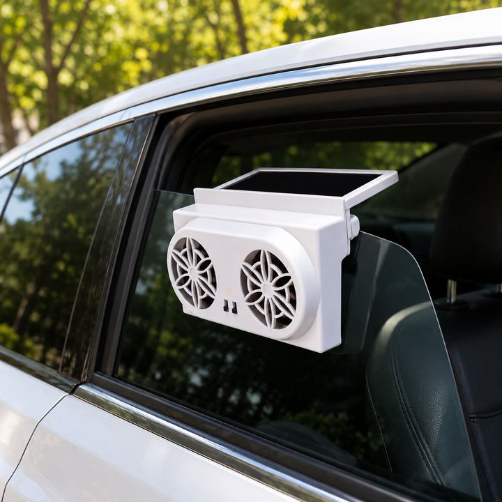 Car Solar Exhaust Fan Window Air Circulation Vehicle Cooling Summer