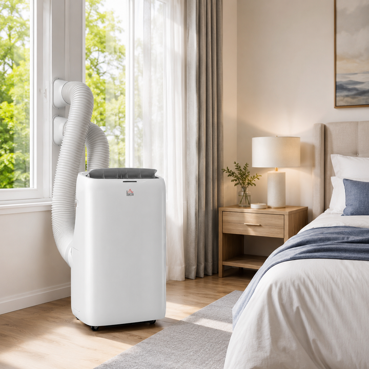 14000 BTU Dual Hose Inverter Portable Air Conditioner 3-in-1 Cool Dehumidifier