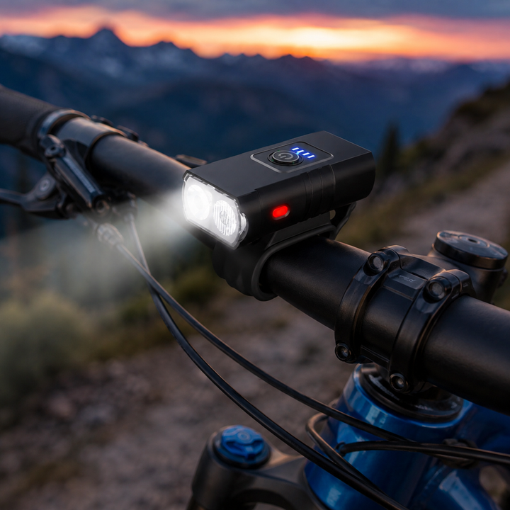 LED Bicycle Front and Rear Light USB Rechargeable 1000 and 500 Lumens