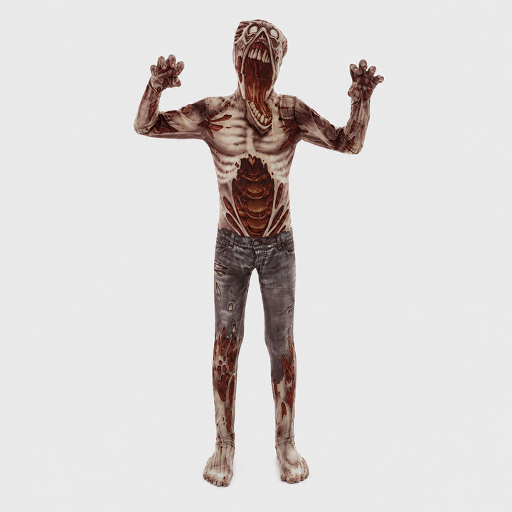 Slenderman Faceless Bodysuit Costume for Men Halloween Costume