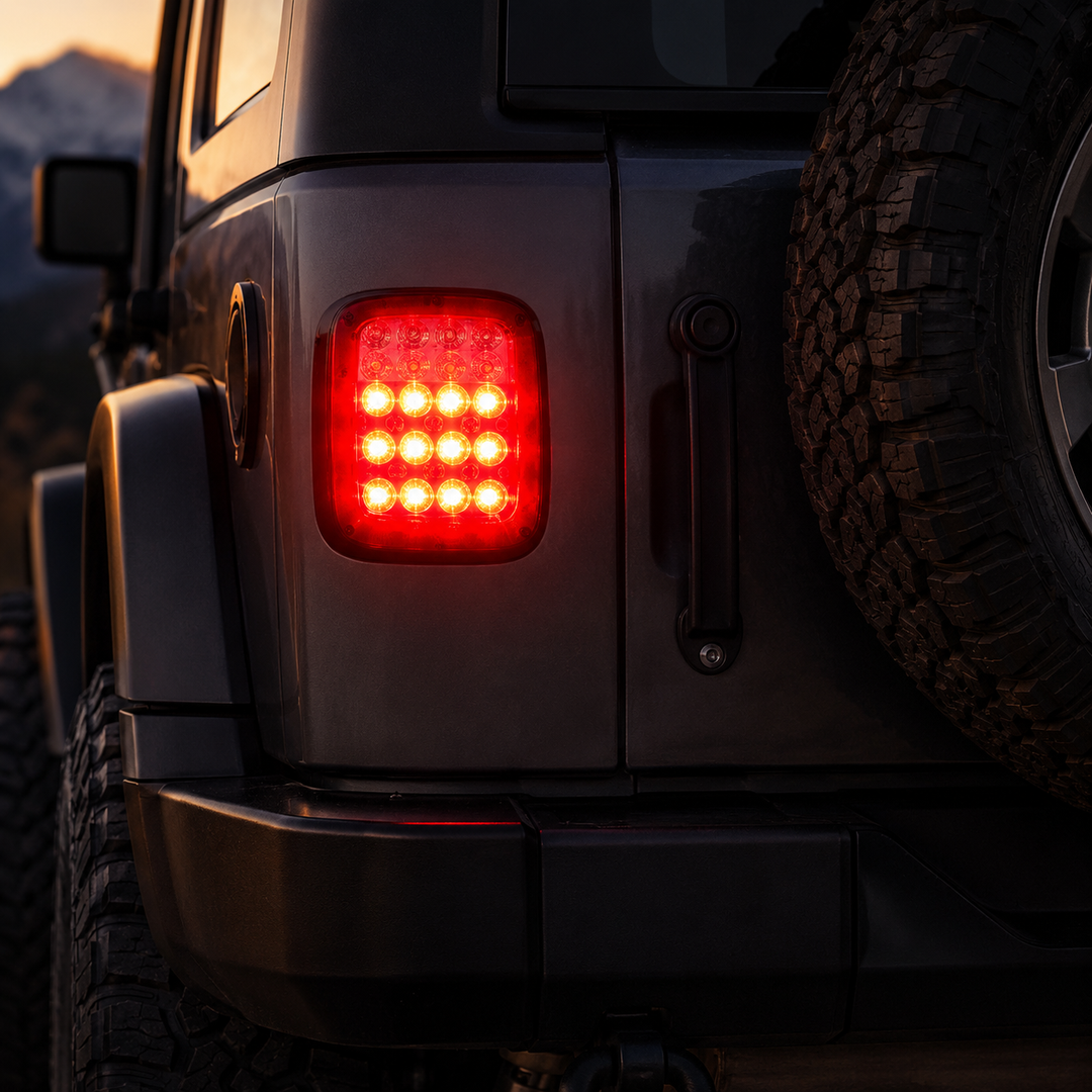 LED Tail Lights 4PCS for Jeep Wrangler TJ YJ CJ Brake Reverse Backup Turn Signal