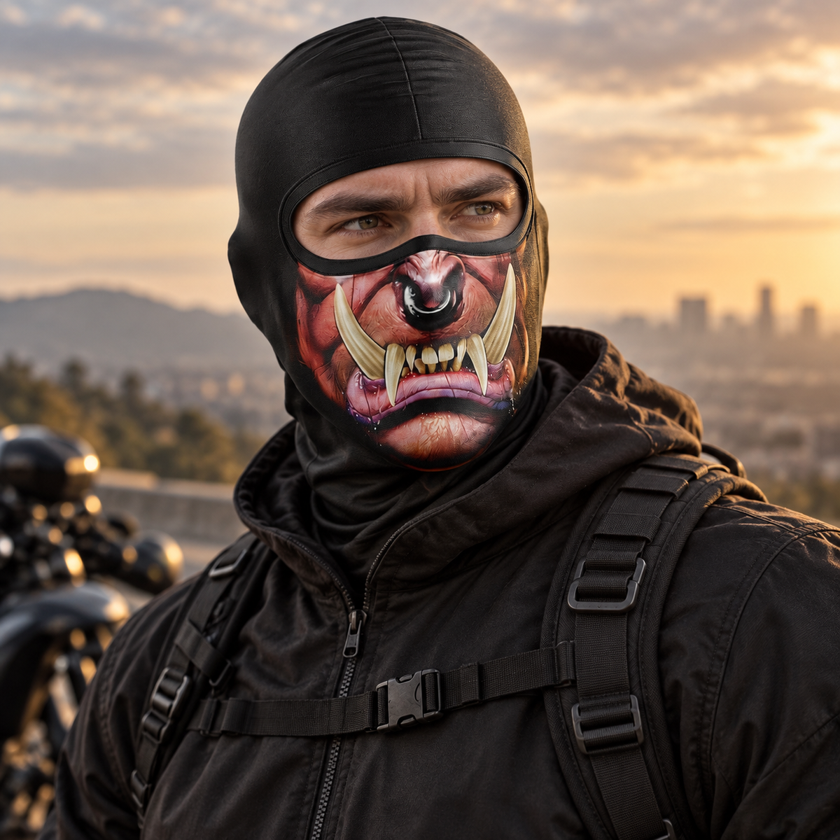 Scary Clown Skull Halloween Full Face Balaclava Mask