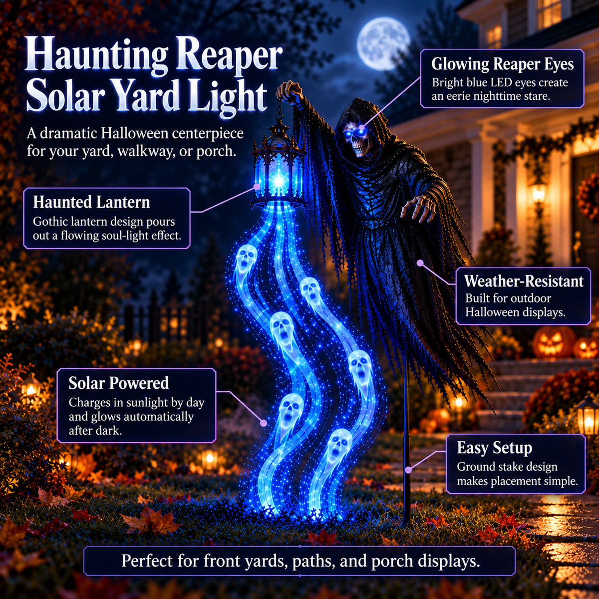 Halloween Soul Harvester Animated Garden Light