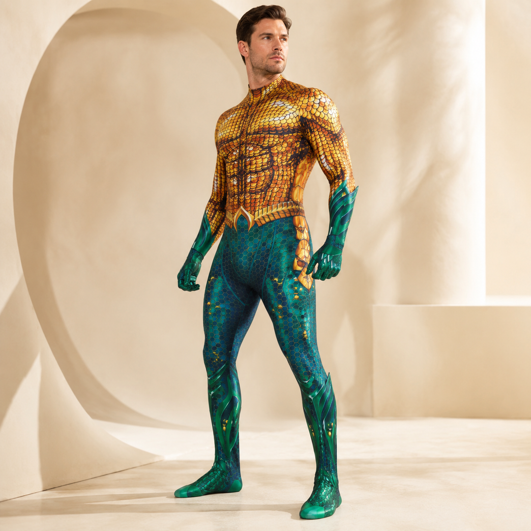 Aquaman Zentai Bodysuit Costume for Adult Halloween