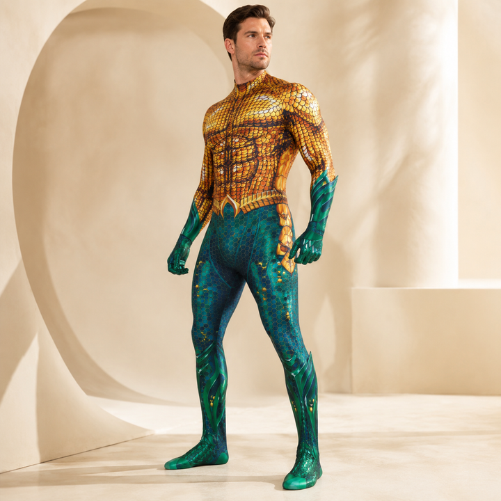 Aquaman Zentai Bodysuit Costume for Adult Halloween