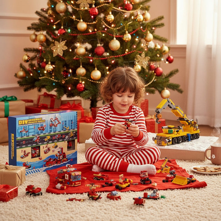 Kids Christmas Advent Calendar Building Blocks Set 24 Pieces