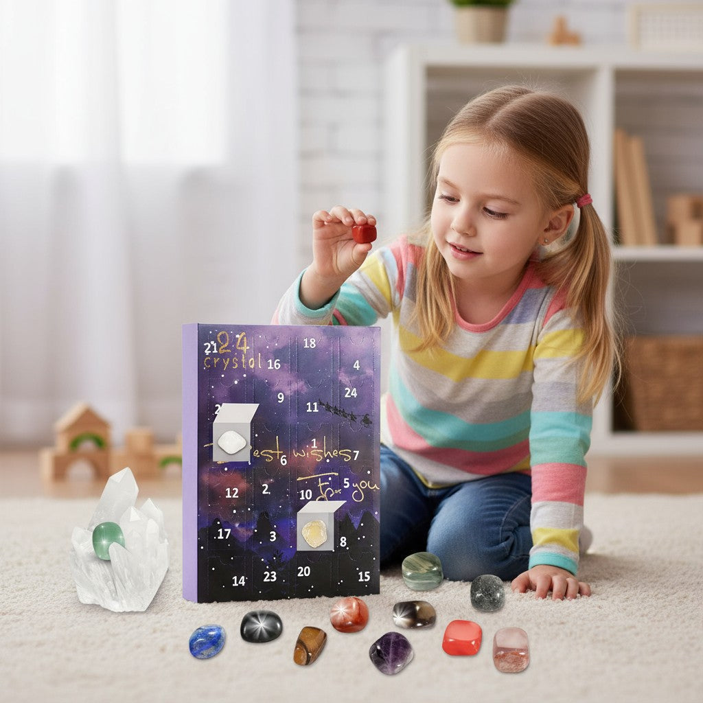 Stones Crystals Advent Calendar Christmas Gift 24 Days 2025