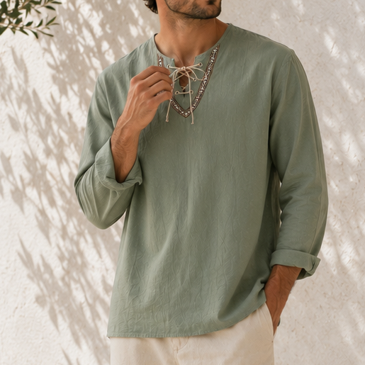 Linen Shirt Men&