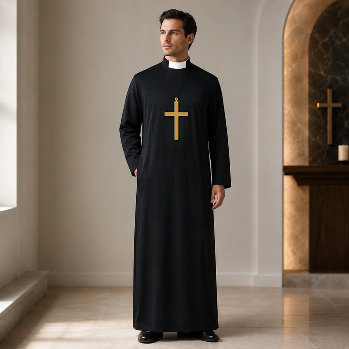 Nun Costume with Headscarf Halloween Religious Costume