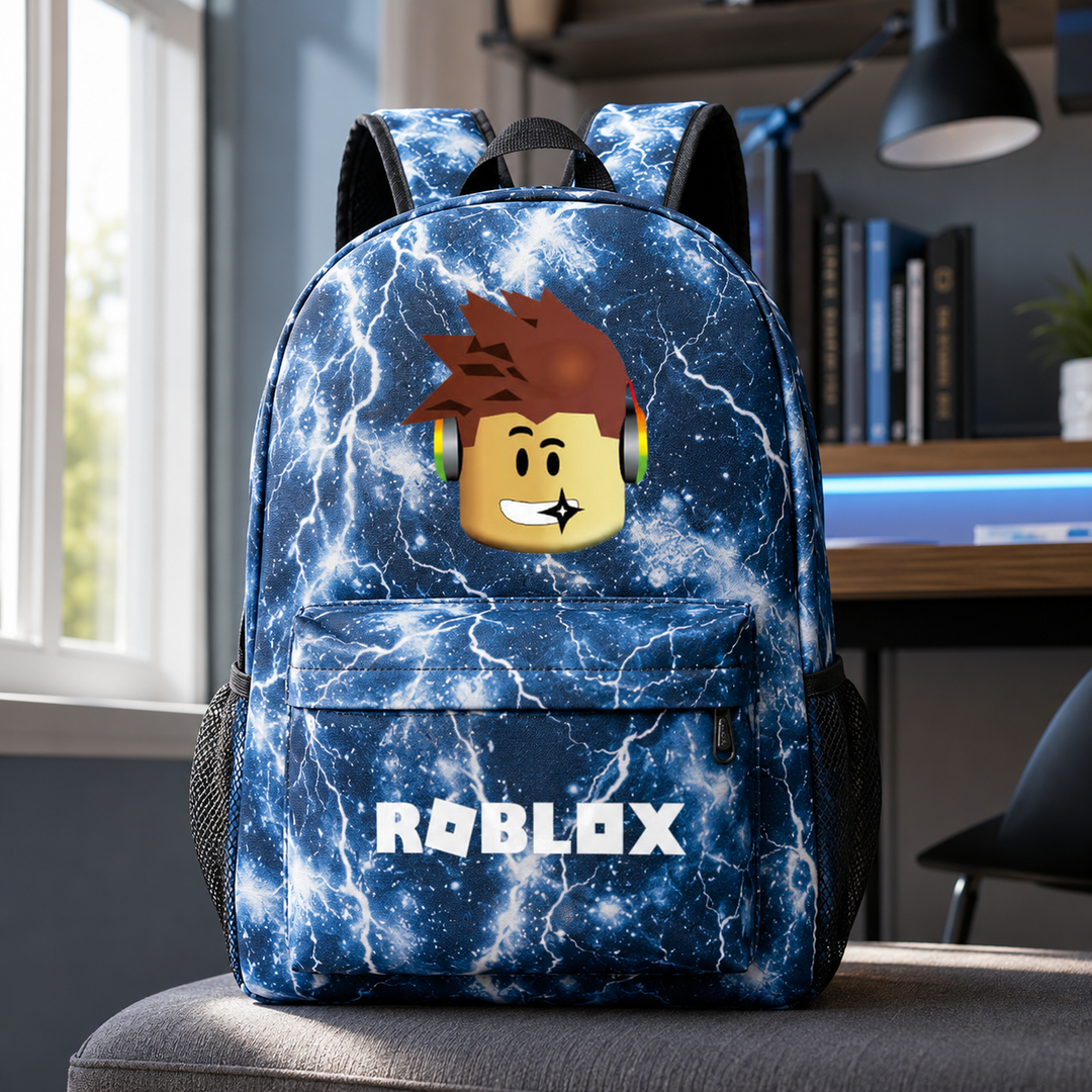 Roblox Character Backpack Large Capacity School Bookbag for Boys and Girls