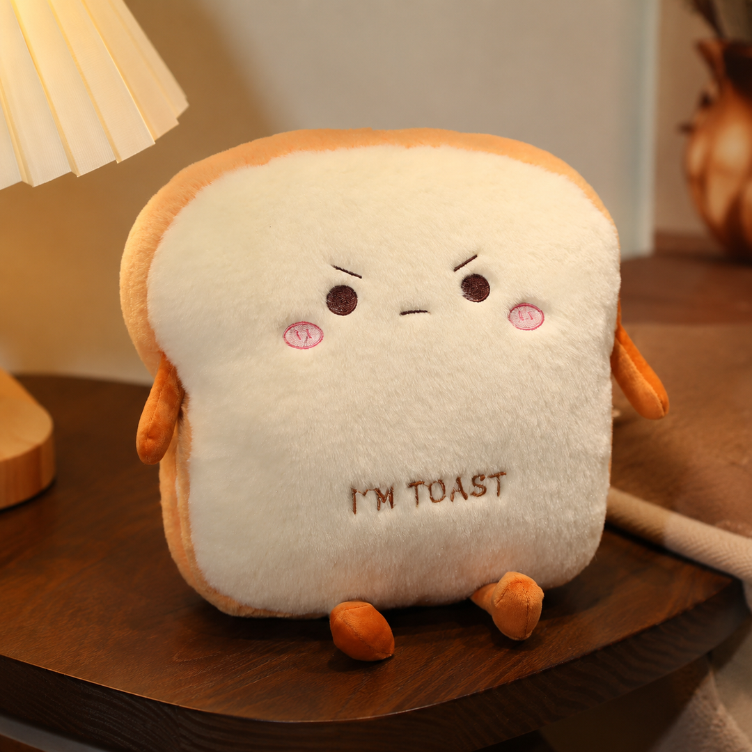 Plush Bread Pillow Soft Toast Simulation Kids Home Decor Gift