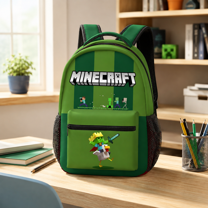 Minecraft Girls School Backpack, Grades 3-6 Lightweight Bookbag