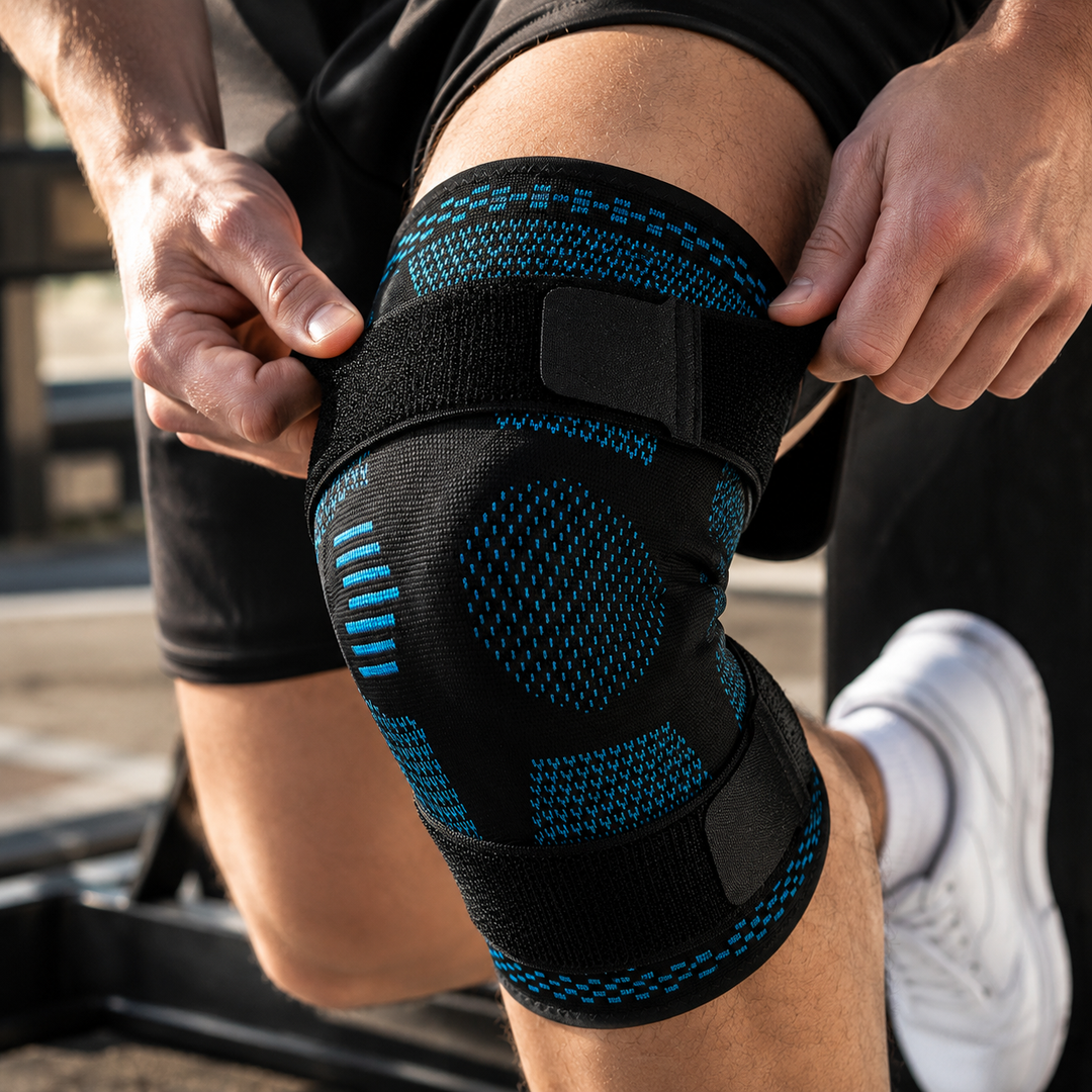 Compression Knee Brace Side Stabilizers Patella Gel Support Sleeve Sports