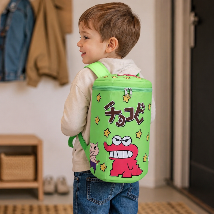 Crayon Shin-chan Kids Cylindrical School Backpack
