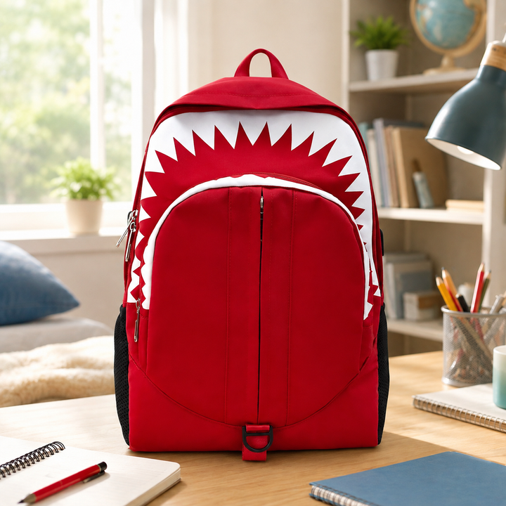 Shark Mouth School Backpack for Men and Women