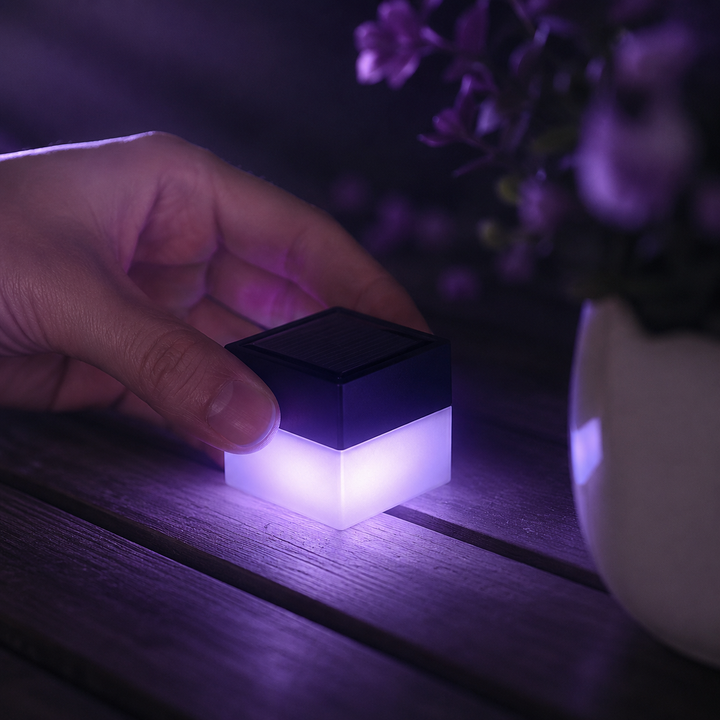 Cube Night Light Touch Control Color Changing LED Bedside Mood Lamp Rechargeable