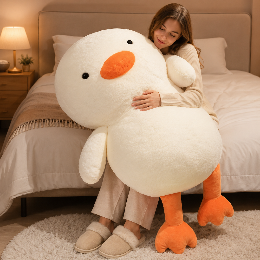 Giant Princess Duck Plushie Soft White Sleeping Hug Pillow Gift
