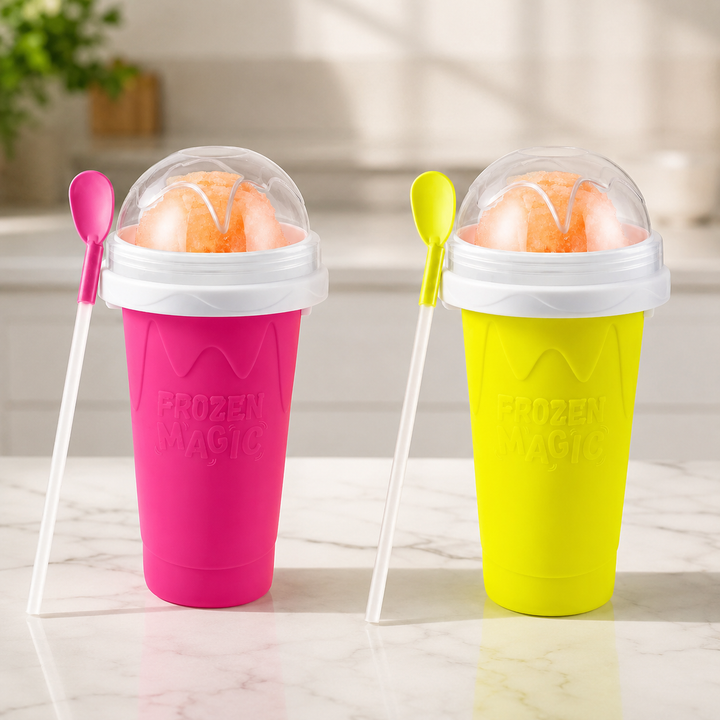 Slushy Maker Cup Portable Squeeze Bottle Quick Frozen Ice Cream Kids Gift