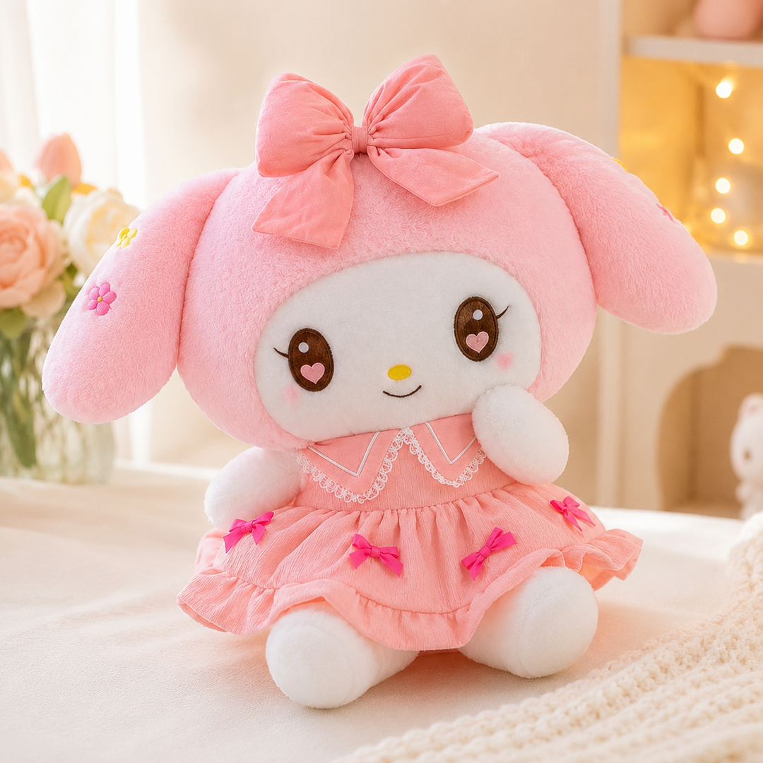 Purple Dress Cartoon Plush Toy Cute Kawaii Doll Birthday Gift