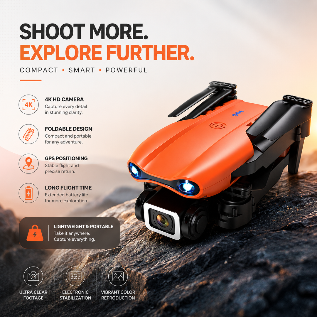Foldable Drone 4K GPS Quadcopter 5G WiFi Dual Camera FPV RC Aerial Photography