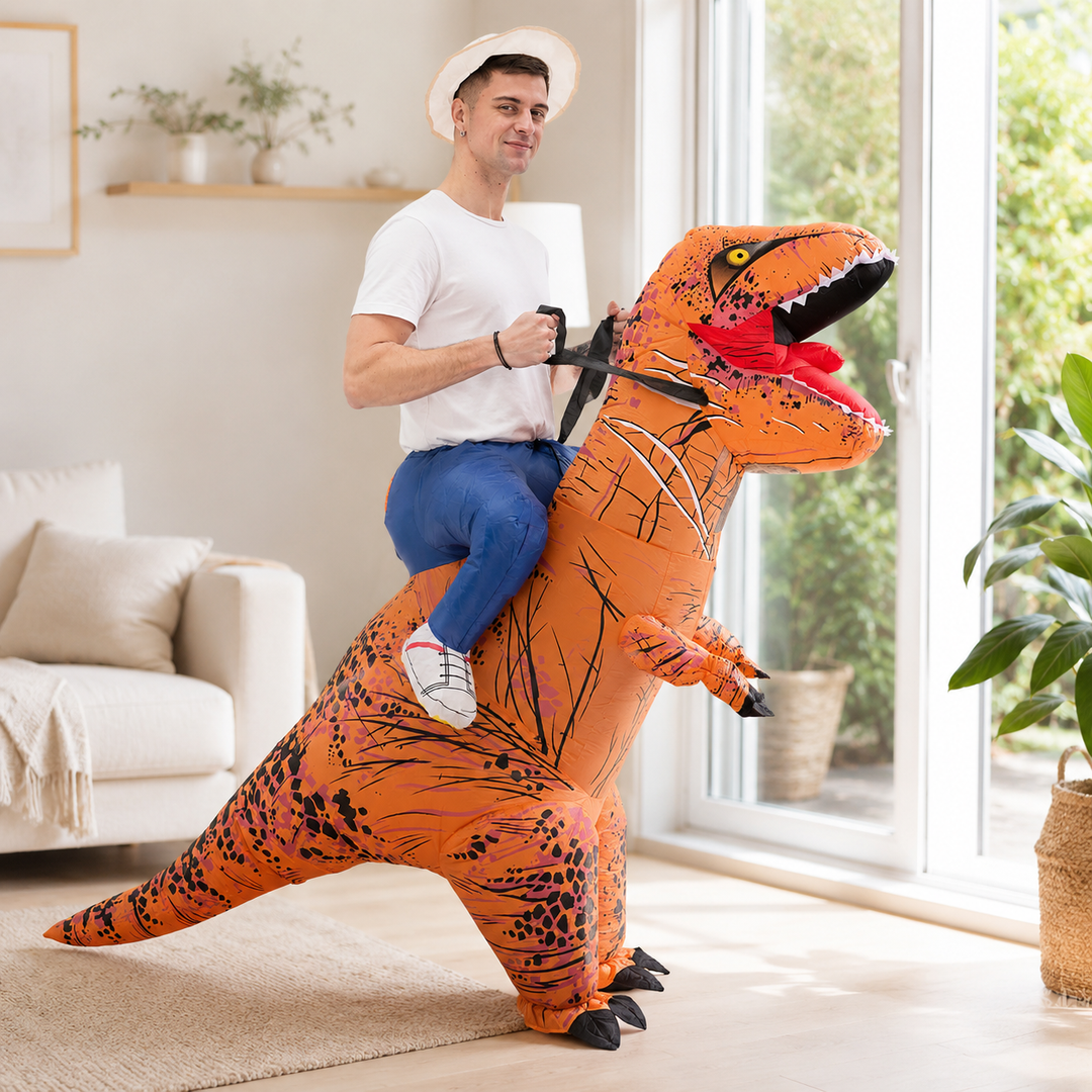 T-Rex Ride-On Inflatable Dinosaur Costume for Halloween