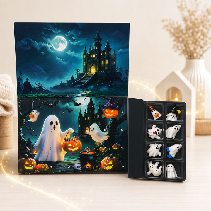 Little Ghost Halloween Advent Calendar with 24 Collectible Figures
