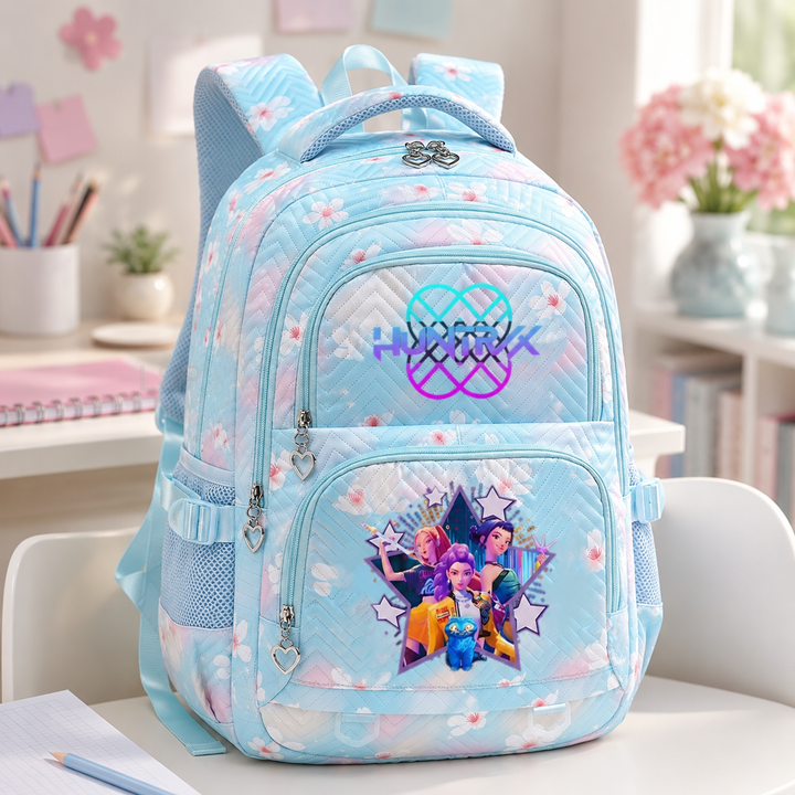 KPop Demon Hunters School Backpack for Girls Elementary Large Capacity
