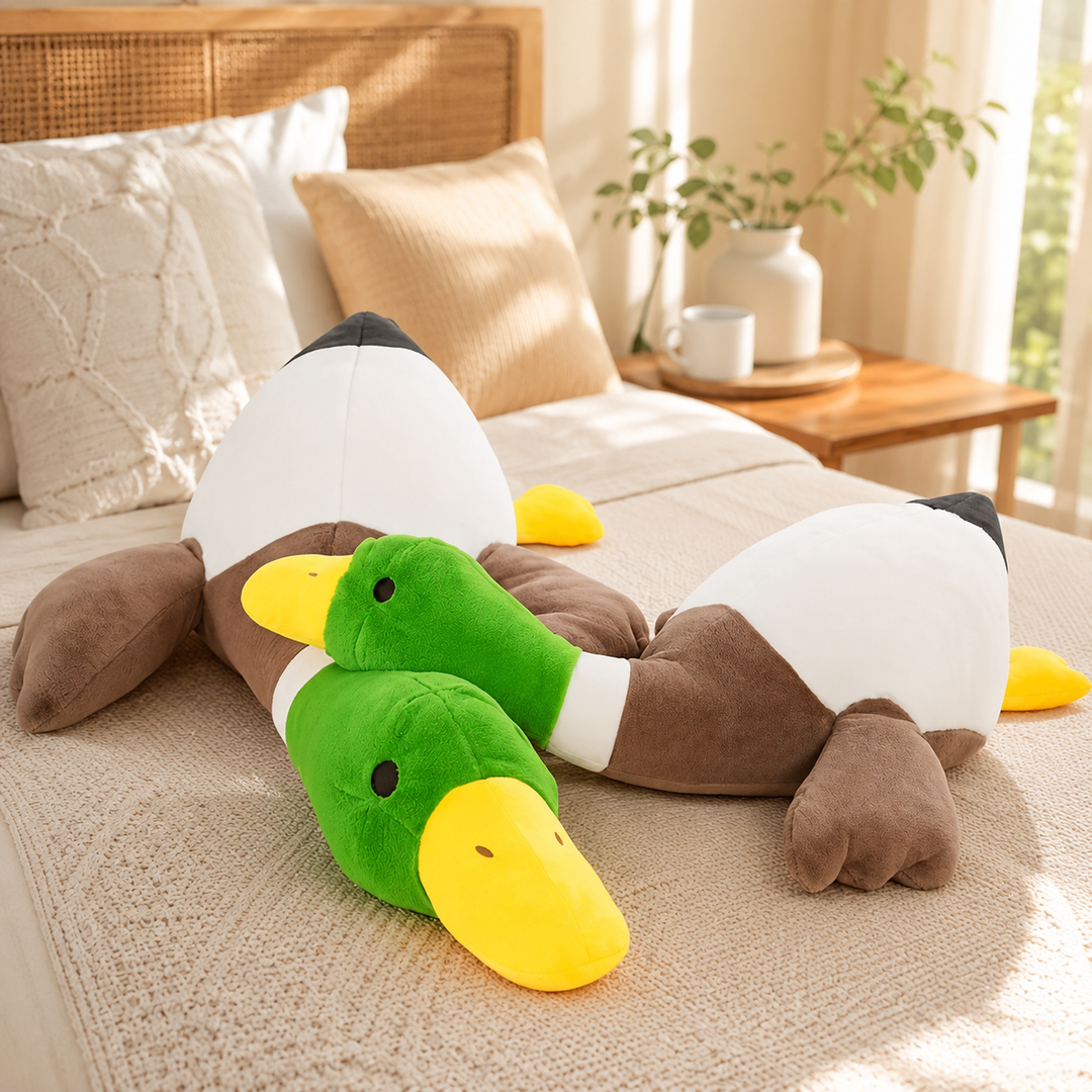 Cute Duck Plush Fluffy Sleep Pillow Soft Stuffed Kids Gift