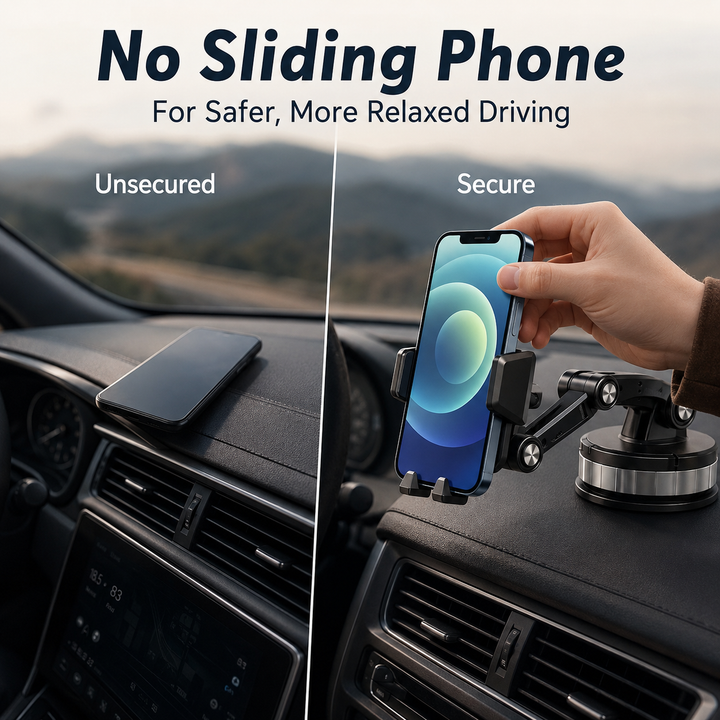 Car Phone Holder Suction Cup Mount 360 Degree Rotation
