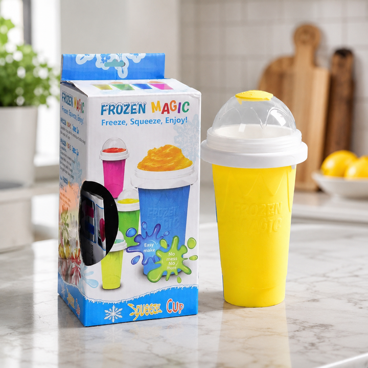 Slushy Maker Cup Portable Squeeze Bottle Quick Frozen Ice Cream Kids Gift