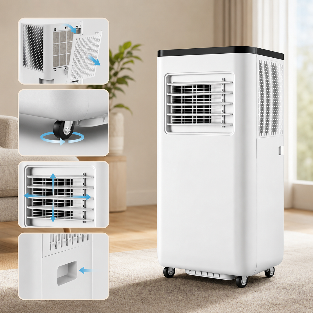 10000 BTU Portable Air Conditioner Free Standing 450 Sq Ft Cool Dehumidifier