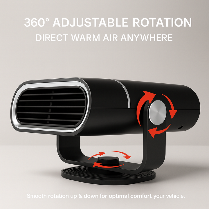Portable Car Heater 4-in-1 Fan 12V Heating Cooling Defrosting