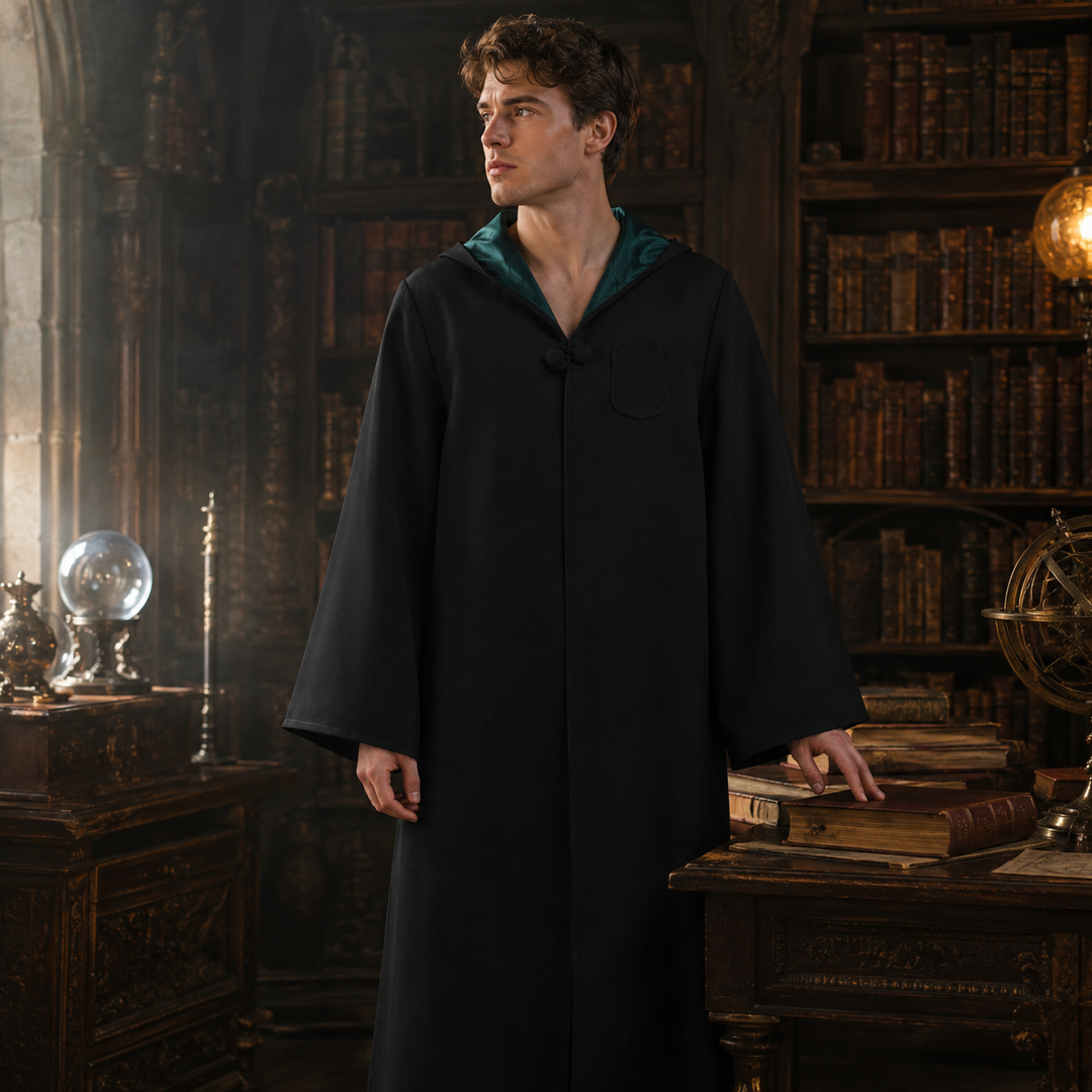 Harry Potter-Inspired Hogwarts House Robe Costume with Tie