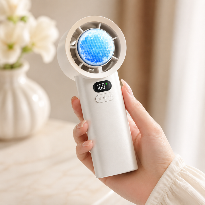 Portable Pocket Fan Mini Handheld USB Rechargeable Turbo Travel Cooling